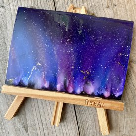 Galaxy Effect with Grafix Opaque Film and Alcohol Inks