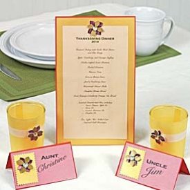 Thanksgiving Menu and Place Cards