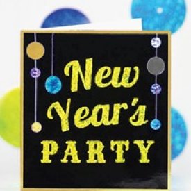 New Year’s Party Invitation and Garland