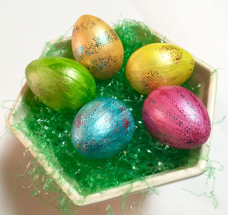 Basket of Easter Foiled Eggs