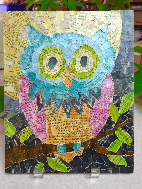 Collage Owl using Grafix Artist-tac