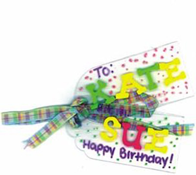 Craft Plastic Birthday Tag