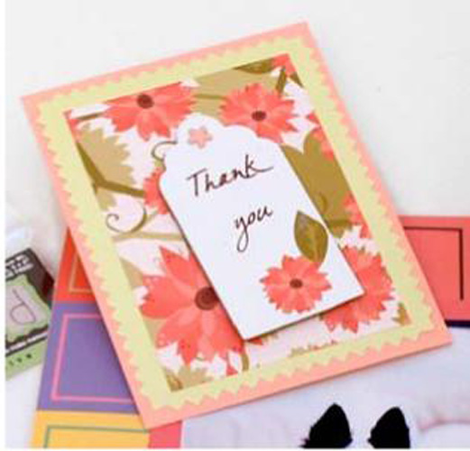 Chipboard Thank You Card