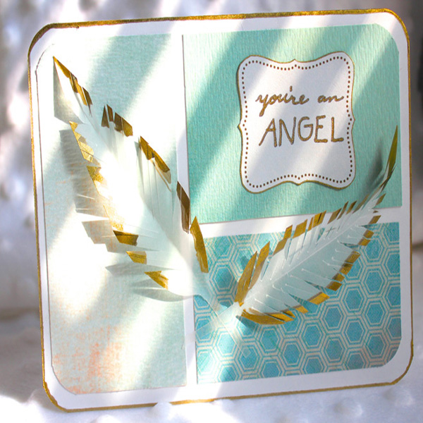 Vellum Feather Card