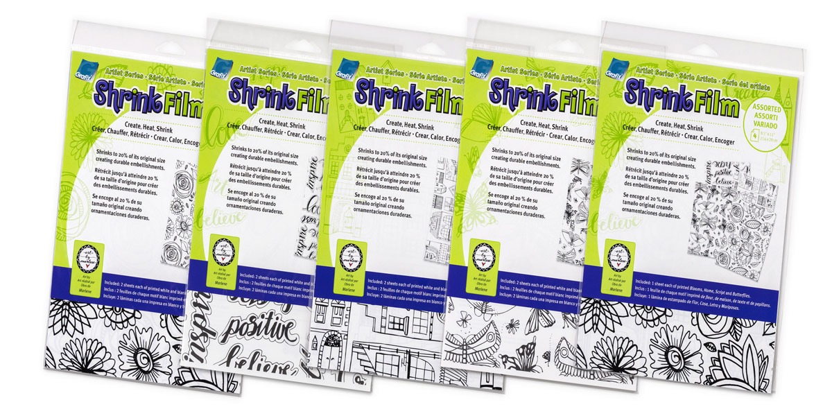 YNuth Shrink Film for Ink Jet A4 Plastic Shrink Sheets 21x29.7cm Pack of 5 White Colour