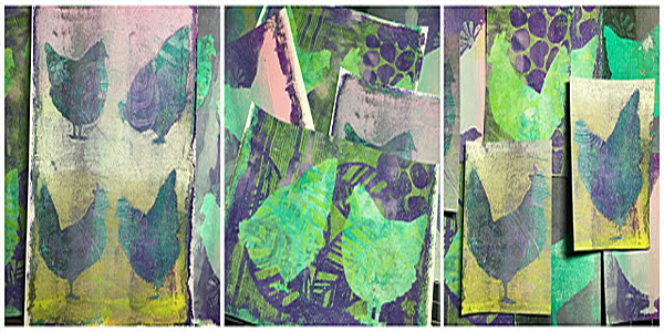 Monoprint Note Cards