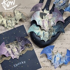 Decorative Bats on Black Craft Plastic