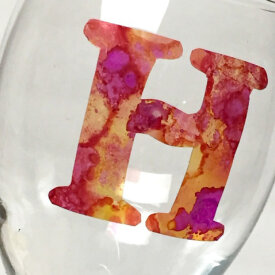 How to Make Cling Vinyl Monograms for Wine Glasses