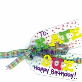 Craft Plastic Birthday Tag