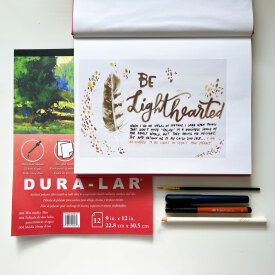 "Be Lighthearted" Mixed Media with Clear Dura-Lar