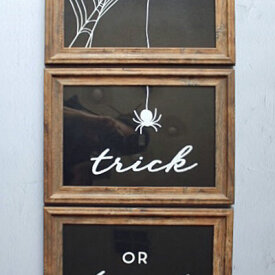 Halloween DIY Trick or Treat Framed Grafix Cling Vinyl Art
