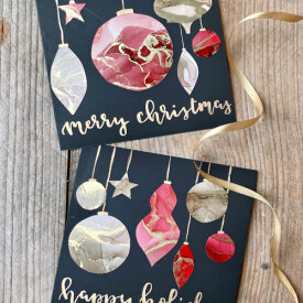 Christmas Cards on Grafix Opaque White & Black Film