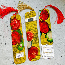 Reversible Mixed Media Bookmarks