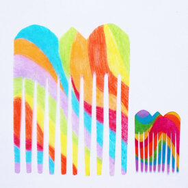 Tie-Dye Rainbow Hair Comb
