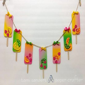 How to Use Computer Grafix to  Make a Popsicle Garland