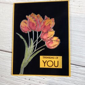 Embossing and Painting on Black Craft Plastic