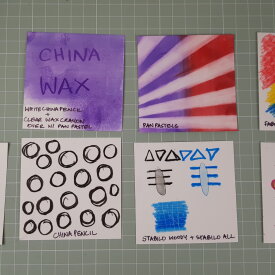 Different Mediums on White Craft Plastic