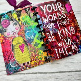 Grafix Mixed Media Journal Spread Using Incredible Liquid Frisket