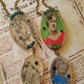 Computer Grafix and Resin Art Pendants