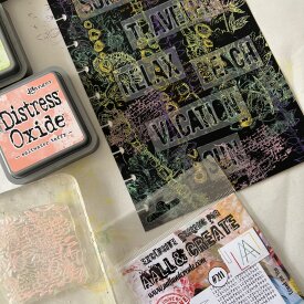 Mixed Media Journal Page Using Craft Plastic