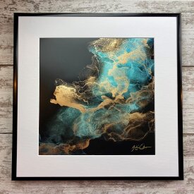 Metallic Ink and Color Shift on Grafix Opaque Black Film