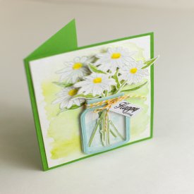 Happy Spring Daisy Bouquet Card