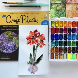 Watercolor Amaryllis