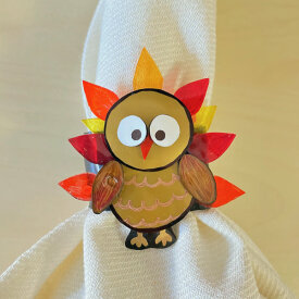 Grafix Shrink Film Turkey Napkin Rings