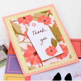 Chipboard Thank You Card