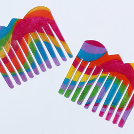 Tie- Die Rainbow Hair Comb