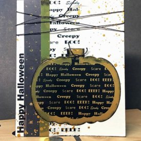 Grafix Metallic Pumpkin Card