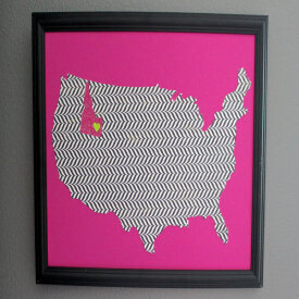 Glitter Map & Microbead Card