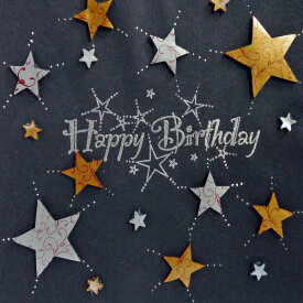 Gold and Silver Shrink Film Star Card