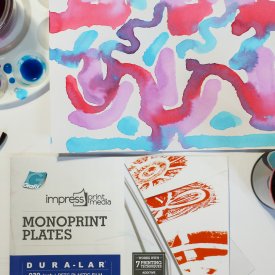 Two Uses For Monoprint Plates