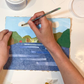 Layered Landscape Collage