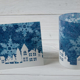 Snowflake Skies Votive & Card