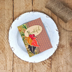 Metallic Thankful Card