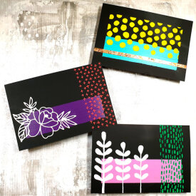 Grafix Opaque Black Craft Plastic Colored Block Postcard