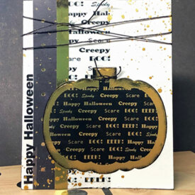 Grafix Metallic Pumpkin Card