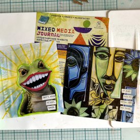 Mixed Media Journal With DecoArt Gelli Paint