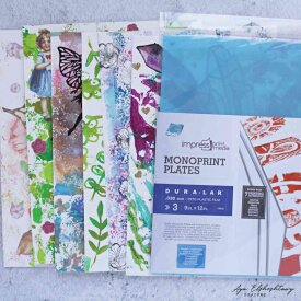 5 Different Mediums on Grafix Monoprint Plates