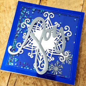 Peace, Love, and Joy Trifold Shaker Card