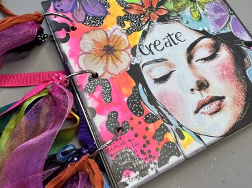 Grafix Mixed Media Journal Page with Grafix Dura-Lar, Double Tack, Chipboard, and Dura-Lar Prints