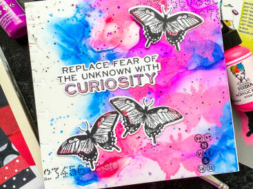 July 2025 Mixed Media Journal With Artist-tac and Stencil Film