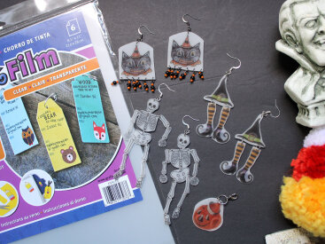 Halloween Earrings made with Grafix Shrink Film