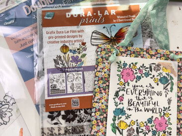 Hanging Art with Whimsical Floral Dura-Lar Prints