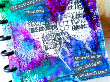 Grafix See-through Mixed Media Journal Page with Artist-tac and White Dura-Bright