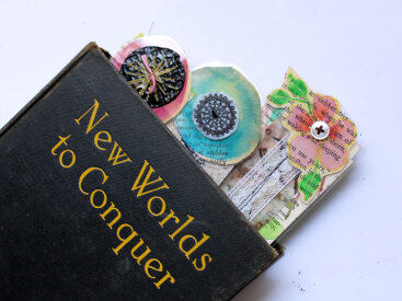 Grafix Layered Bookmarks with Computer Grafix and Shrink Film