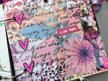 Layered Journal Page Using Whimsical Floral Dura-Lar Prints